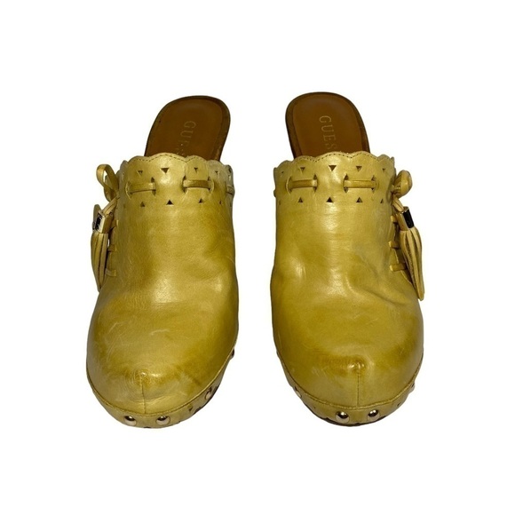 Guess Yellow Heeled Clogs - Picture 2 of 11